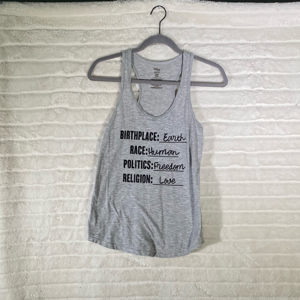 Grey Quote Tank Top